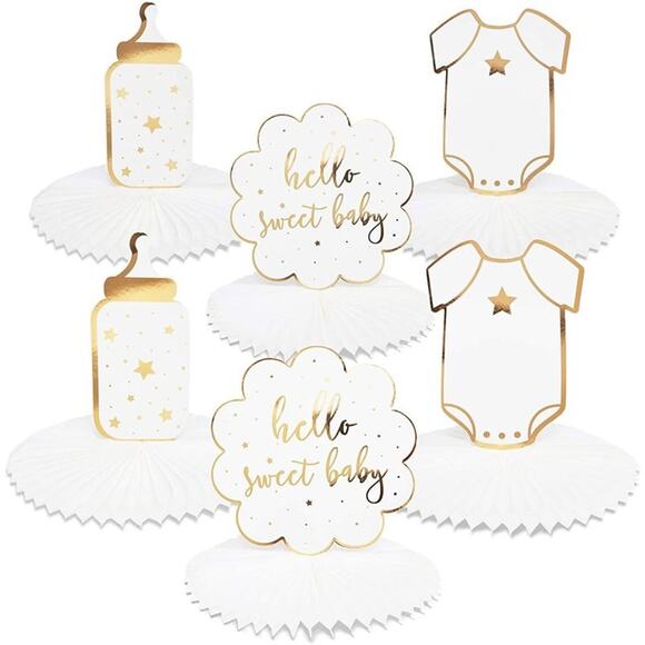 6 Pack Hello Sweet Baby Centerpiece Baby Shower Party Table Decoration - Picture 1 of 10